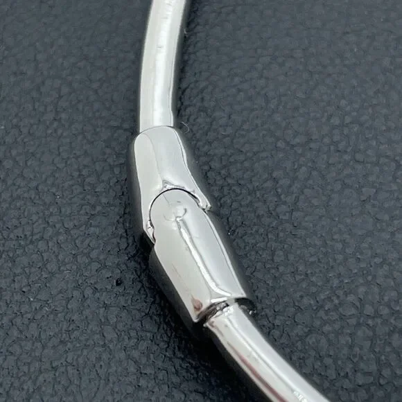 Bypass Bracelet Sterling Silver Simulated Diamonds Round Cut Absolute 4.28ctw - Picture 10 of 14